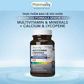 Hình ảnh Review Thực phẩm bảo vệ sức khỏe, tăng đề kháng Advanced Formula Senior 50+ Multivitamin & Minerals + Calcium & Lycopene cho người lớn tuổi (Chai 60 viên)