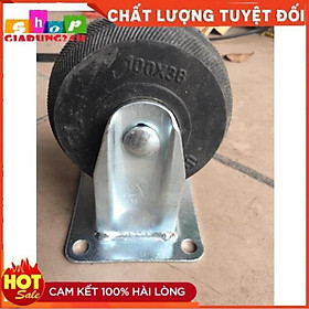 Phi 100mm-Bánh xe đẩy chịu lực cao, đường kính 100mm, bánh gang, viền cao su