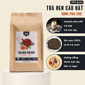 Trà Đen Cầu Đất DalatFarm - Túi 250Gr (Hồng Trà - Black Tea nguyên liệu pha chế trà sữa trà đào)