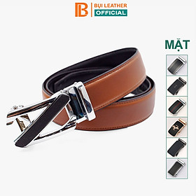 Thắt lưng nam, dây nịt nam da bò 3 lớp Bụi Leather L105 - Khóa tự động, nhiều mặt khóa tùy chọn