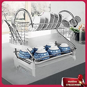 Kệ Úp Bát 2 Tầng - Miễn Phí Vận Chuyển