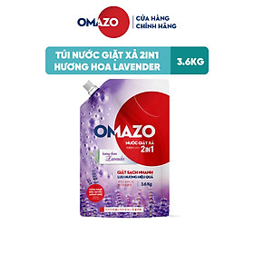 Túi Nước Giặt Xả Omazo Đậm Đặc Hương Lavender 3.6kg