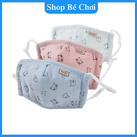 Khẩu Trang Cho Bé, Khẩu Trang Vải Xô 4 Lớp Kháng Khuẩn Cho Bé Từ 1-3 Tuổi