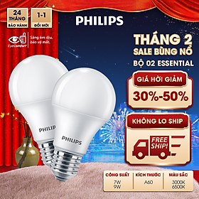 Bóng đèn PHILIPS LED BULB đôi A60 - Công suất (7W, 9W, 11W)