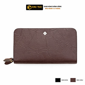 Ví cầm tay KURO- 2 dây kéo | Anh Tho leather