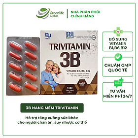 Vitamin B tổng hợp Đại Uy - TriVitamin 3B (Hộp 100 viên nang mềm)