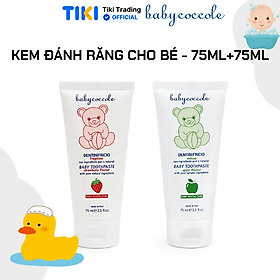 Kem đánh răng Babycoccole - 75ml - Táo + Dâu