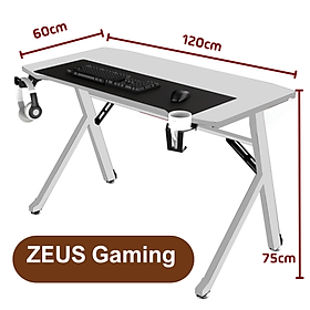 Mua Bàn Gaming ZEUS tích hợp 2 nắp luồn dây điện có giáp Led  Bàn làm việc Gaming đầy đủ phụ kiện 2 kích thước 1m2 và 1m4