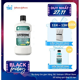 Nước Súc Miệng Làm Trắng Răng Listerine Healthy Bright (750ml) - 8850007813385