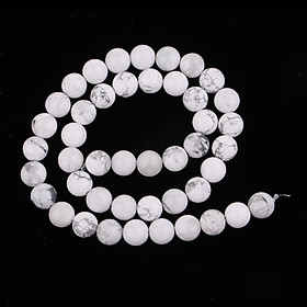 Red/white Turquoise gemstone beads jewelry making supply 6mm 65pcs white