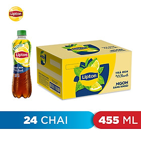 Thùng 24 Chai Nước Giải Khát Lipton Trà Đen Vị Chanh (450ml/chai)