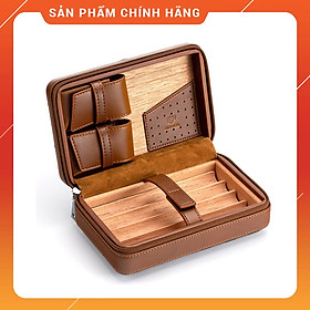 Mua Hộp Đựng Đựng I Ga 4 Điếu Giữ Ẩm Cầm Tay Kèm Vỏ Hột Quẹt Bật Lửa Và Dao Cắt XJ-T116 _ Nhiều Màu