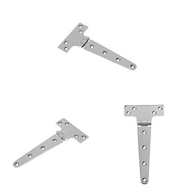 3pcs Tee Hinges 203mm Cabinet Shed Door & Gate T Hinge - 316 Stainless Steel