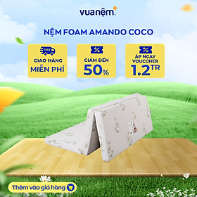 Mua  FREESHIP  Nệm Foam Amando Coco chống rệp  gấp gọn tiện lợi  siêu nhẹ