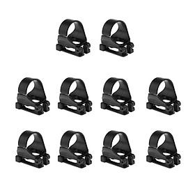 Pack of 10, Quick Release Plastic Snorkel Clip Keeper - Universal 1 inch, for Attaching To Mask Strap / Breath Tube for Swimming Diving Snorkeling