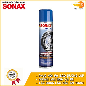 Chai xịt bảo dưỡng và tăng bộ bóng lốp xe Sonax 235300 400ml - làm sạch và giảm nhiệt lốp xe, phục hồi và chống lão hóa vỏ xe