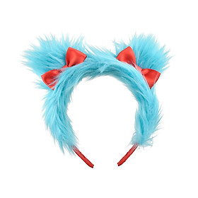 Plush Headband Cosplay Blue Costume Accessories for Holiday Party Masquerade
