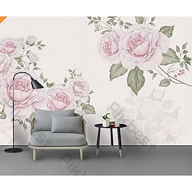 Tranh dán tường Hoa hồng tối giản hiện đại, tranh dán tường 3d hiện đại (tích hợp sẵn keo) MS642222