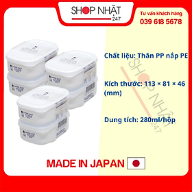 Bộ 3 set 2 hộp đựng thực phẩm mini K516 280ml Nội địa Nhật Bản