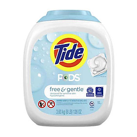 Hình ảnh Viên giặt không mùi cho da nhạy cảm & em bé Tide Pods Free & Gentle 152 viên – 3.63kg