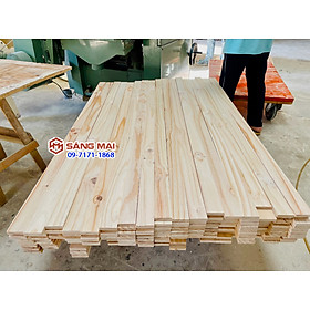 MS162 Thanh gỗ thông 3cm x 1,2cm x dài 120cm + láng mịn 4 mặt