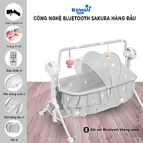 Nôi điện cho bé KAWAII HOME, Nôi đưa tự động - Bảo hành 12 tháng