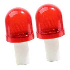 2 Pieces Red Battery Powered Police LED Warning Beacon Light Signal Lights