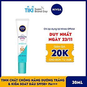 Tinh Chất Chống Nắng NIVEA Dưỡng Trắng & Kiểm Soát Dầu SPF50+ PA+++ (30ml) - 86060