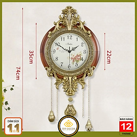 Mua Đồng hồ treo tường tân cổ điển quả lắc phong cách châu Âu MQ208