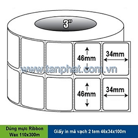 Mua Giấy in mã vạch 2 tem 46x34x100m