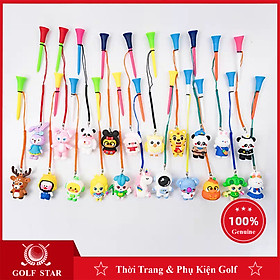 Tee golf cao su giá đỡ bóng chơi gôn với dây thừng họa tiết hoạt hình thủ công TH008