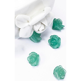 Charm hoa mẫu đơn đá thiên nhiên làm mặt nhẫn, mặt dây chuyền, bông tai, vòng tay - Ngọc Qúy Gemstones