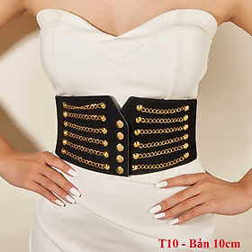 Đai váy Belt nịt nữ bản to 10cm kèm xích T10 HOT