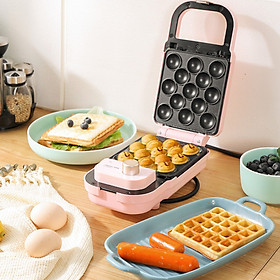Shidrey Breakfast Maker/Waffle Maker/Small Light Food Maker SW-206T Double-sided heating, intelligent timing, pattern frying, two colors optional