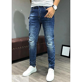 Quần Jeans Xanh Rách Gối Thời Trang XANHRACH58 - Xanh Rách