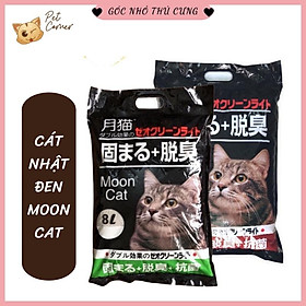 Cát vệ sinh cho mèo Moon Cat - Cát Nhật đen (Túi 8L)