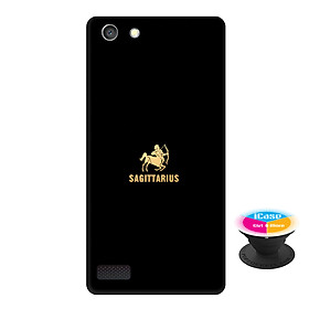 Ốp lưng nhựa dẻo dành cho Oppo Neo 7 in hình Sagitaurius - Tặng Popsocket in logo iCase - Hàng Chính Hãng