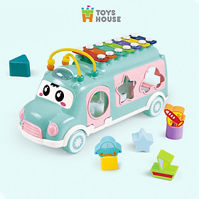 Đồ chơi giáo dục cho bé - ô tô thả khối kết hợp đàn gõ Xylophone ToysHouse