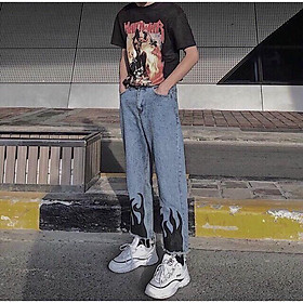 Quần Baggy jean IN LỬA