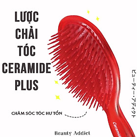 Lược Chải Chăm Sóc Tóc Hư Tổn Nhật Bản Ceramide Plus CRM - 500 VESS, Chứa Dầu Hạt Macca Dưới Các Viên Nang Siêu Nhỏ Trên Lông Chải Giúp Tóc Suôn Mượt