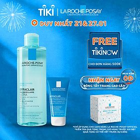 Bộ sản phẩm nước tẩy trang làm sạch sâu giàu khoáng dành cho da dầu mụn La Roche Posay Effaclar Micellar Water Oily Skin