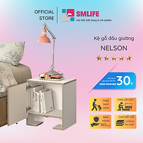Mua Tủ đầu giường nhỏ gọn bằng gỗ SMLIFE Nelson