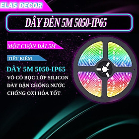 Mua Dây Đèn Led Dài 5M Đổi Màu Đèn Led Trang Trí Phòng Ngủ RGB 5050 Nhiều Màu Điều Khiển Bluetooh Từ Xa