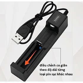Bộ sạc USB thông minh sạc pin đa năng Khe cắm đơn Hộp sạc điện cho pin sạc