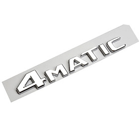 Decal logo 3D chữ nổi 4 MATIC dán xe đuôi ô tô