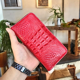 Ví cầm tay gai lưng cá sấu 1 khuôn rất đẹp