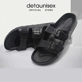 Dép nhựa đi trong nhà quai ngang, Dép lê nữ Eva đi mưa chống trơn trượt - DETA26 - Đen - 35