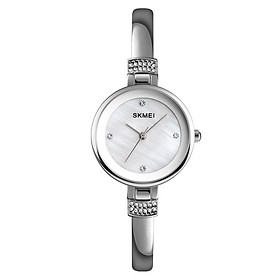  Đồng hồ đeo tay SKMEI 1409 Nữ Quartz đơn giản Dây đeo bằng hợp kim chống thấm nước-Màu Bạc