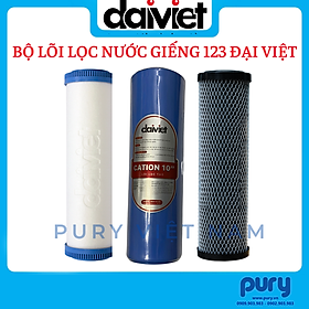 Mua Bộ 3 Lõi Lọc Nước Giếng Đại Việt 123 (Hàng Chính Hãng)  Lõi Lọc Nước Nhiễm Vôi  Nhiễm Phèn - Dùng Cho Máy Lọc Nước RO