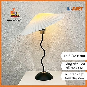 Mua Đèn bàn decor đọc sách đèn ngủ trang trí phòng khách kiểu sóng lượn Hàn Quốc màu đen size lớn DBK009B